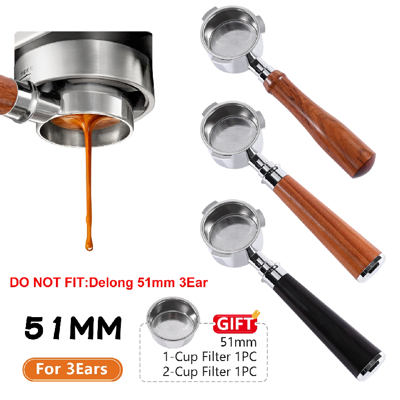 Quality Coffee Equipment - พอร์ทาฟิลเตอร์แบบไม่มีก้น 51 มม. สำหรับ Homix H11
