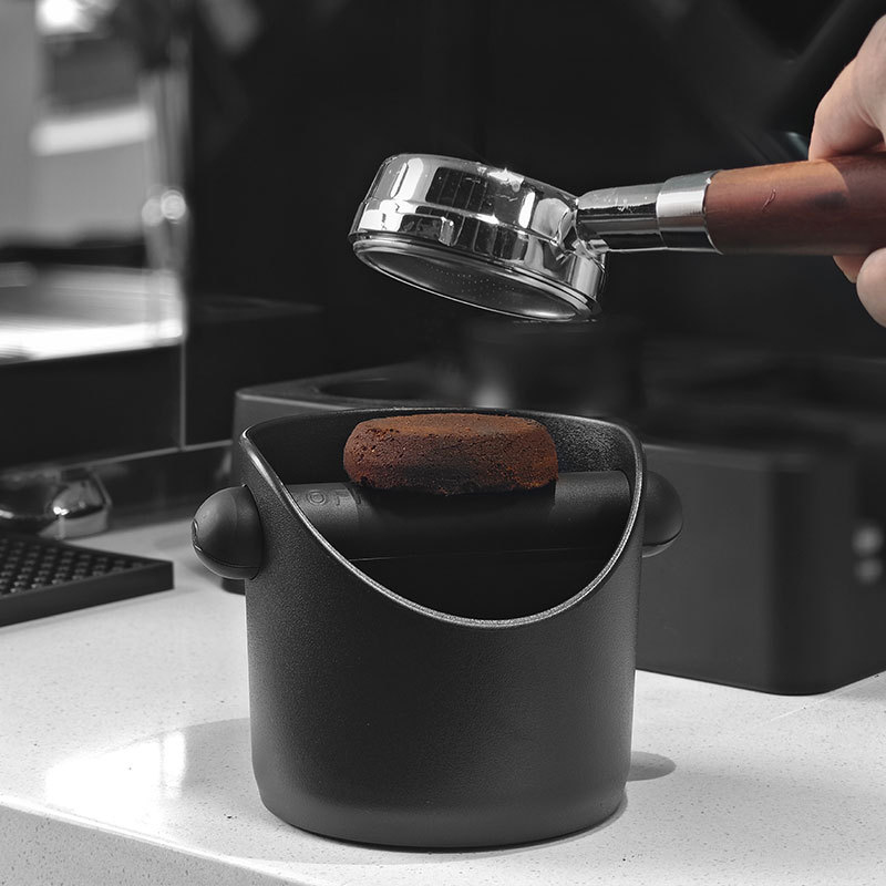 Coffee Knock Box - กล่องทิ้งกากกาแฟ กล่องใส่กากเอสเพรสโซ่ ป้องกันการลื่น อุปกรณ์บาริสต้า อุปกรณ์บดกาแฟสำหรับร้านกาแฟ
