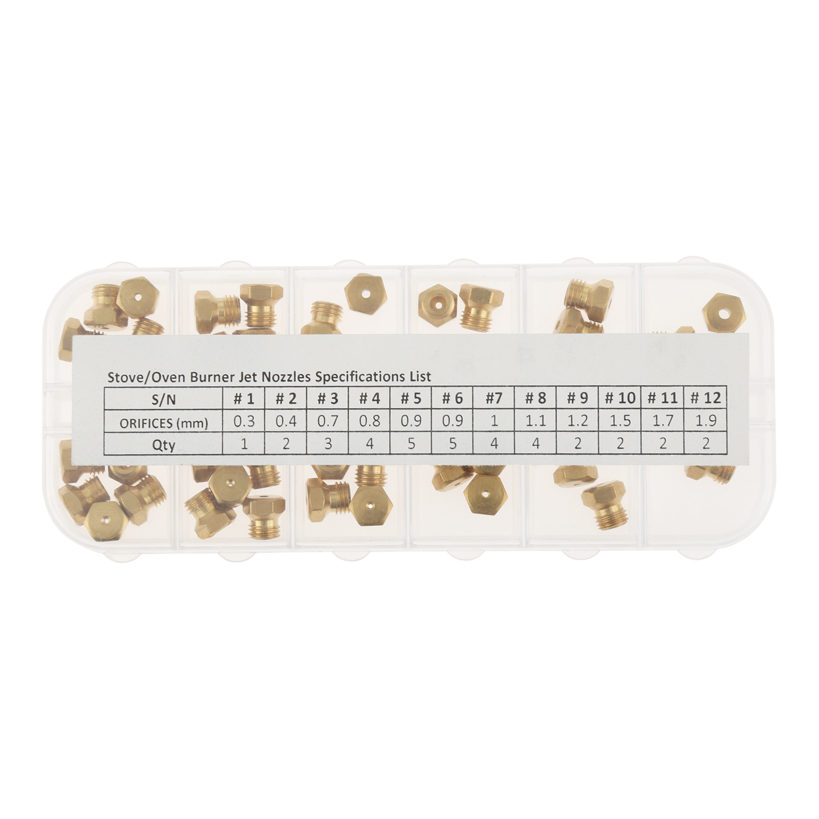 Steam Wand Tip - 36Pc เตาเตาอบ Orifice ชุดโพรเพนธรรมชาติแก๊สทองเหลือง Jet Burner