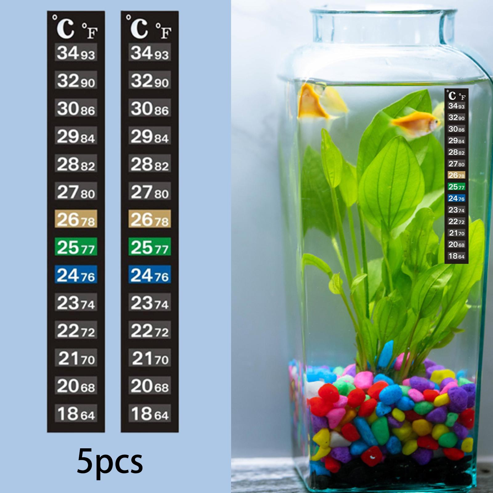 Temperature Strip Thermometer - แถบวัดอุณหภูมิตู้ปลา สติ๊กเกอร์วัดอุณหภูมิ ใช้งานง่ายสำหรับระบบทำความร้อนในตู้ปลา