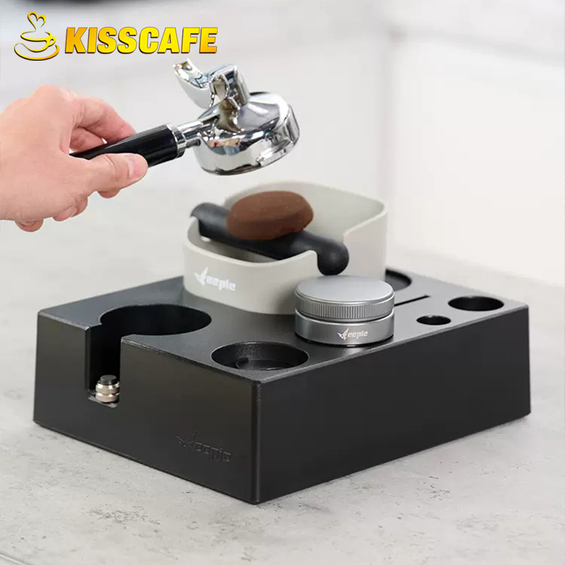 Coffee Knock Box - กาแฟ Tamper Station ขาตั้งแผ่น Portafilter ผู้ถือกล่องเคาะ51มม.54มม.58มม.Delonghi