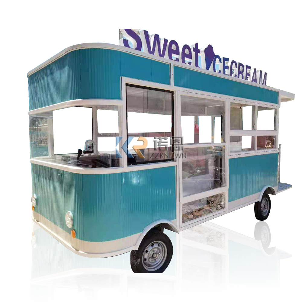 Mobile Coffee Van Equipment - ในสต็อก 5M รถบรรทุกอาหารมือถือ Commercial กาแฟไอศกรีมรถบรรทุกรถพ่วงอาหาร Cart
