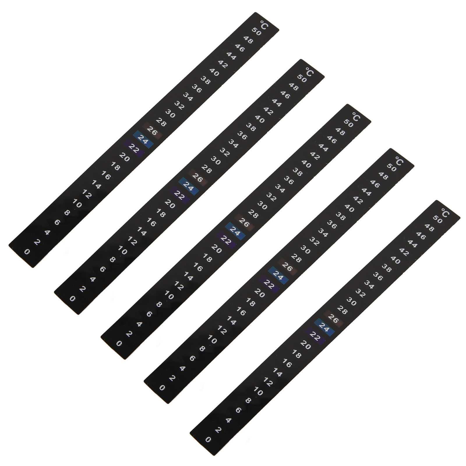 Temperature Strip Thermometer - สติกเกอร์วัดอุณหภูมิสำหรับการหมัก 5 ชิ้น สำหรับถังหมัก แถบวัดอุณหภูมิที่แม่นยำ ติดตั้งง่าย