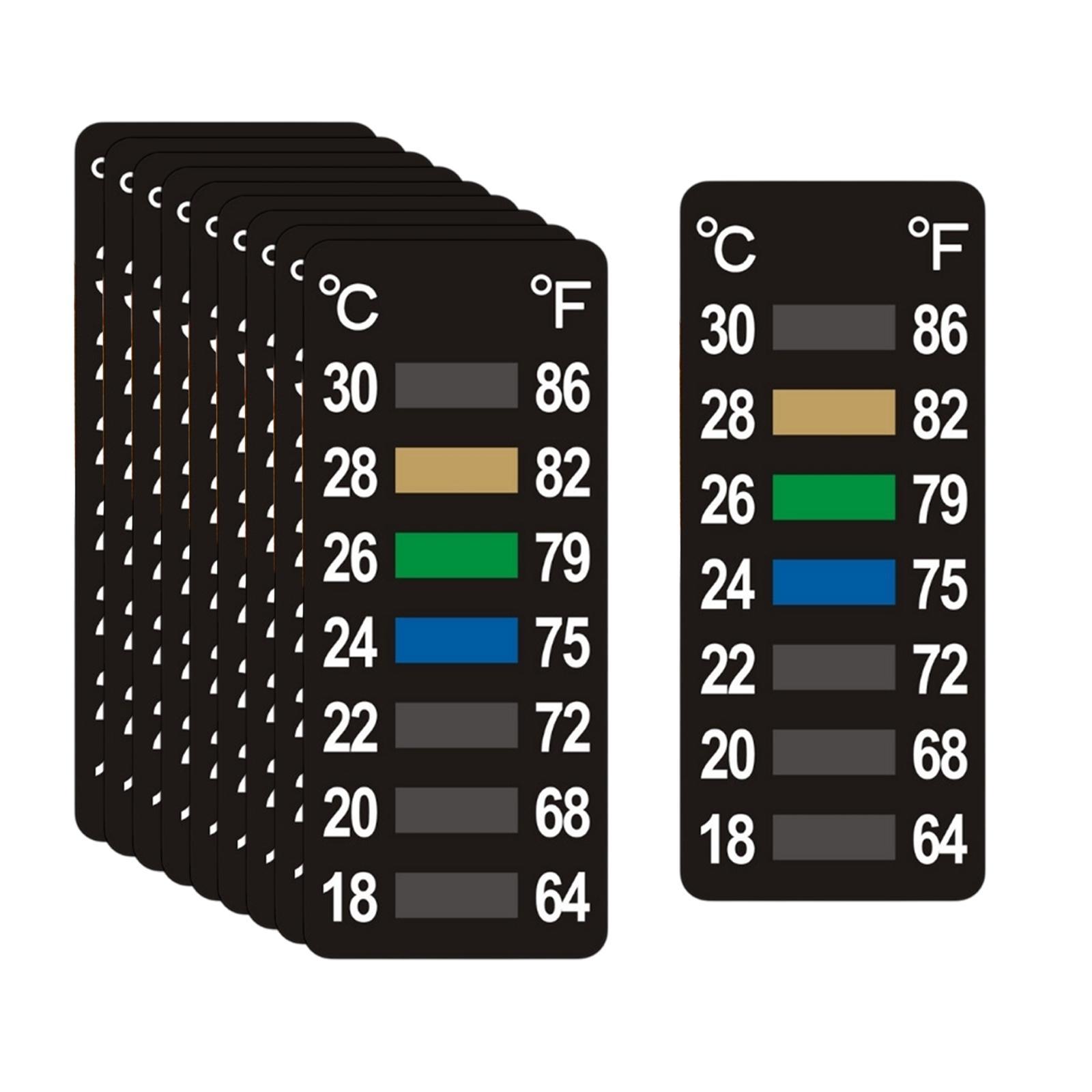 แถบวัดอุณหภูมิ 10 ชิ้น สำหรับก - Temperature Strip Thermometer บทวิจารณ์และราคา