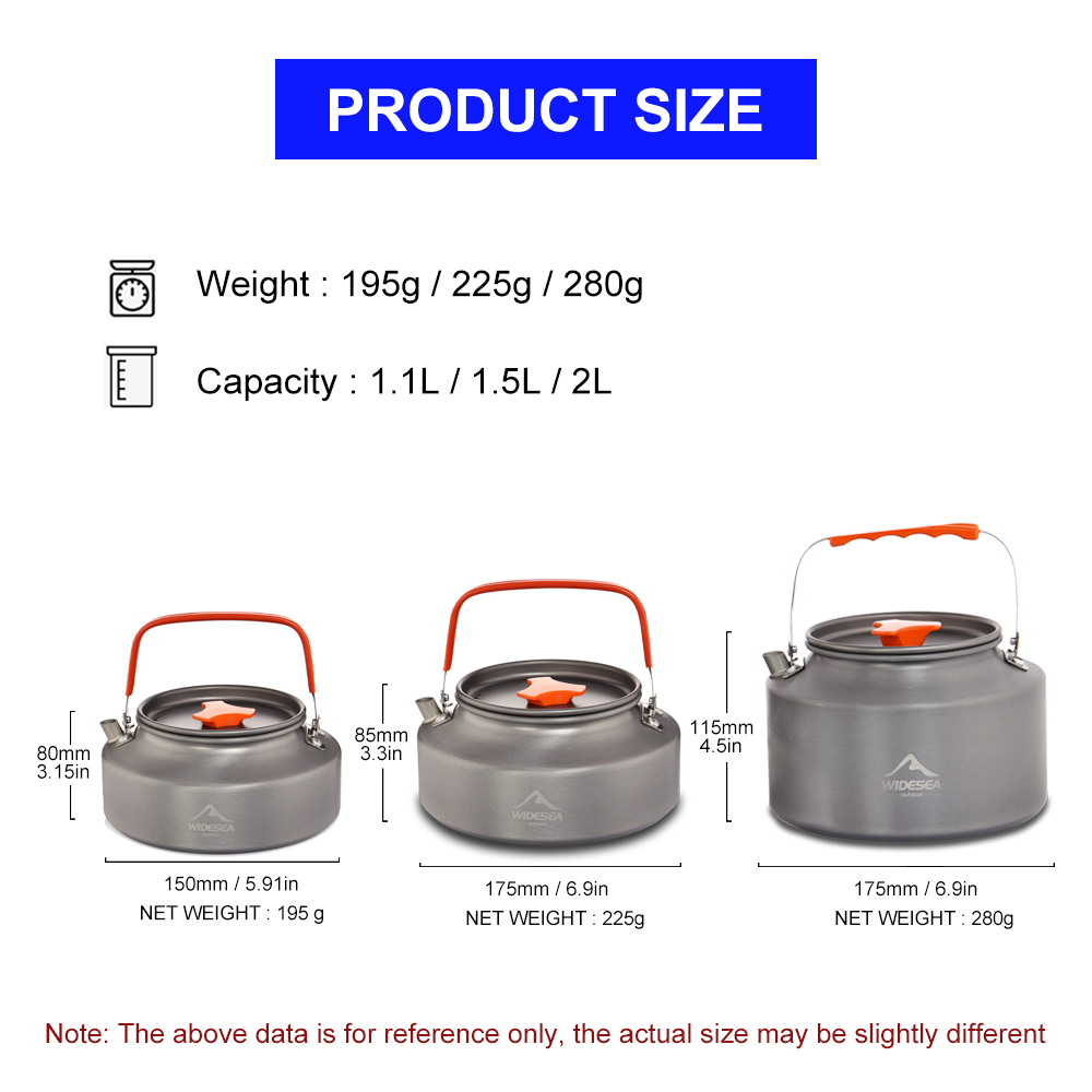 Widesea 1.1L 2L1.5L Camping กา - Coffee Equipment And Supplies บทวิจารณ์และราคา
