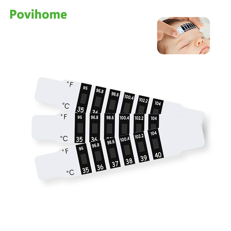 5pcs เด็กหน้าผากอุณหภูมิวัดสติ - Temperature Strip Thermometer บทวิจารณ์และราคา