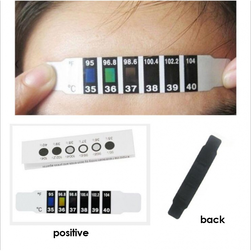 5pcs เด็กหน้าผากอุณหภูมิวัดสติ - Temperature Strip Thermometer บทวิจารณ์และราคา