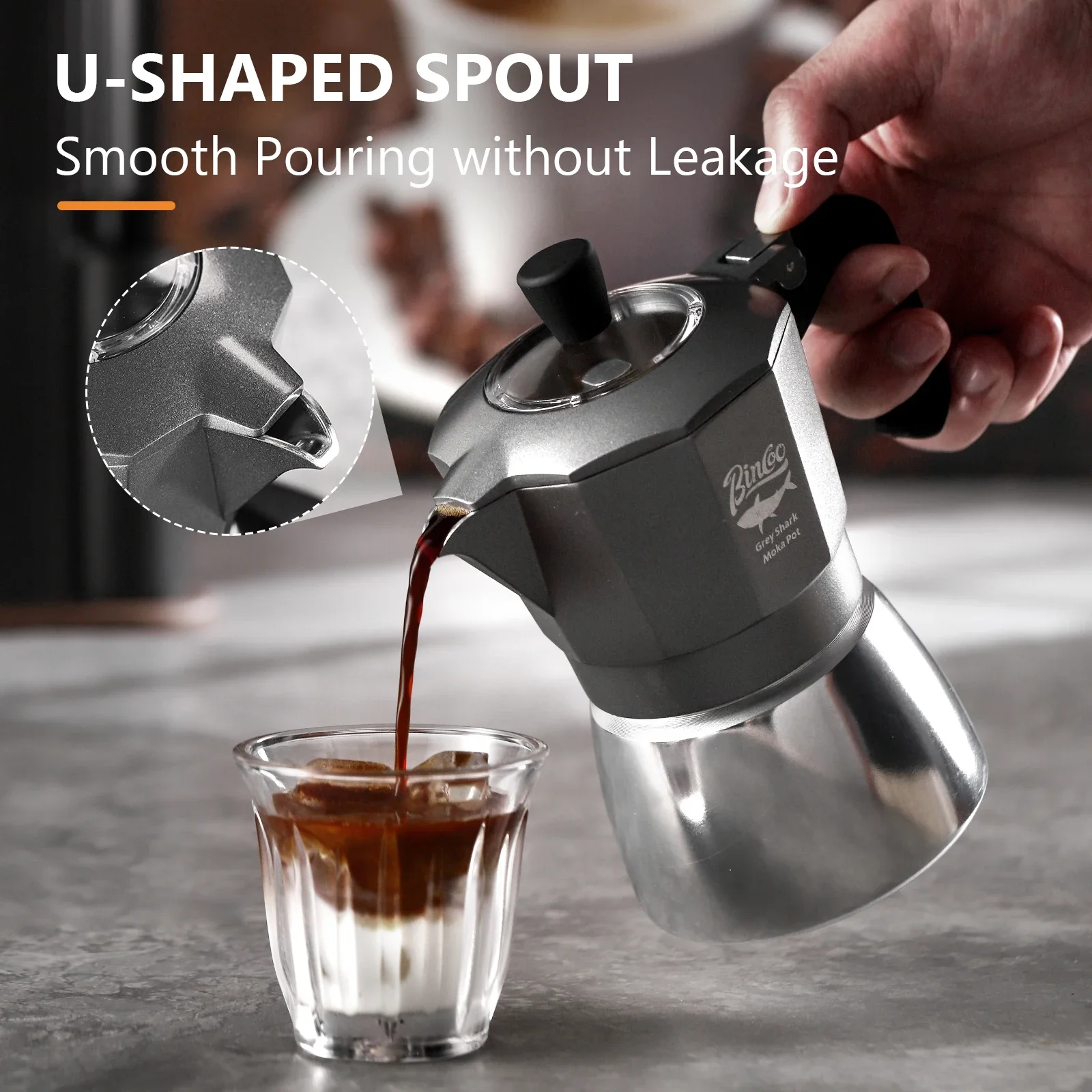หม้อกาแฟโมก้าพอต Bincoo 2 ถ้วย - Quality Coffee Equipment บทวิจารณ์และราคา