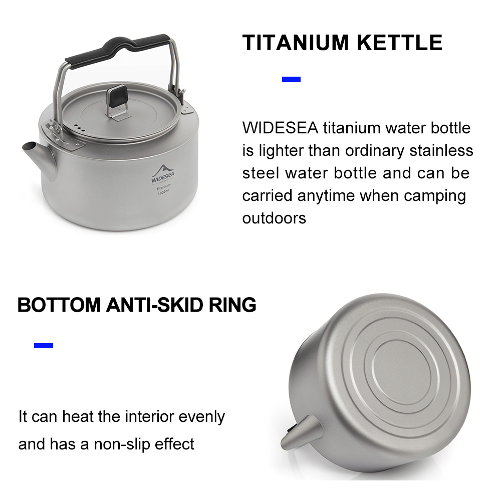 Widesea ตั้งแคมป์ไทเทเนียมกลาง - Coffee Equipment And Supplies บทวิจารณ์และราคา