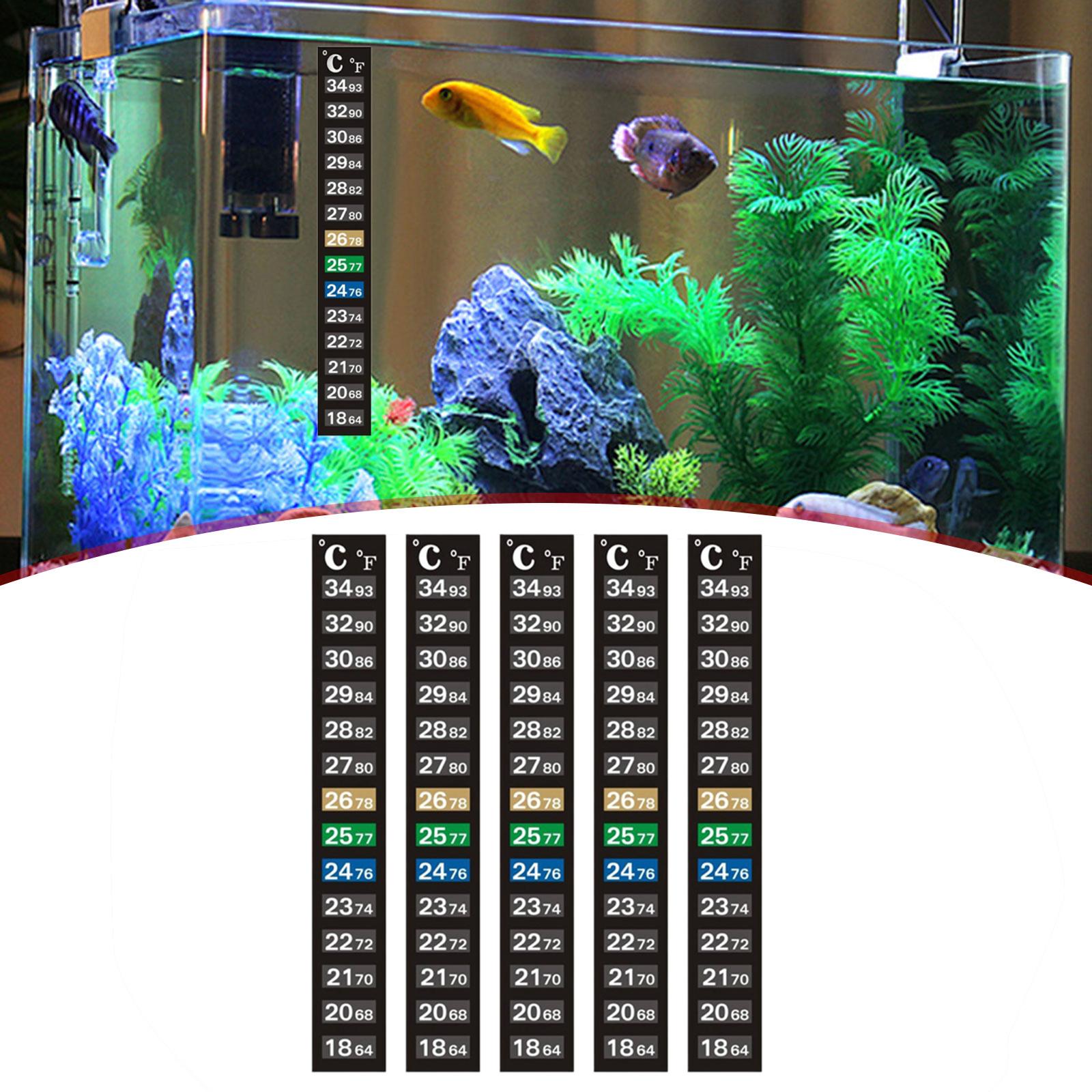 แถบวัดอุณหภูมิตู้ปลา สติ๊กเกอร - Temperature Strip Thermometer บทวิจารณ์และราคา