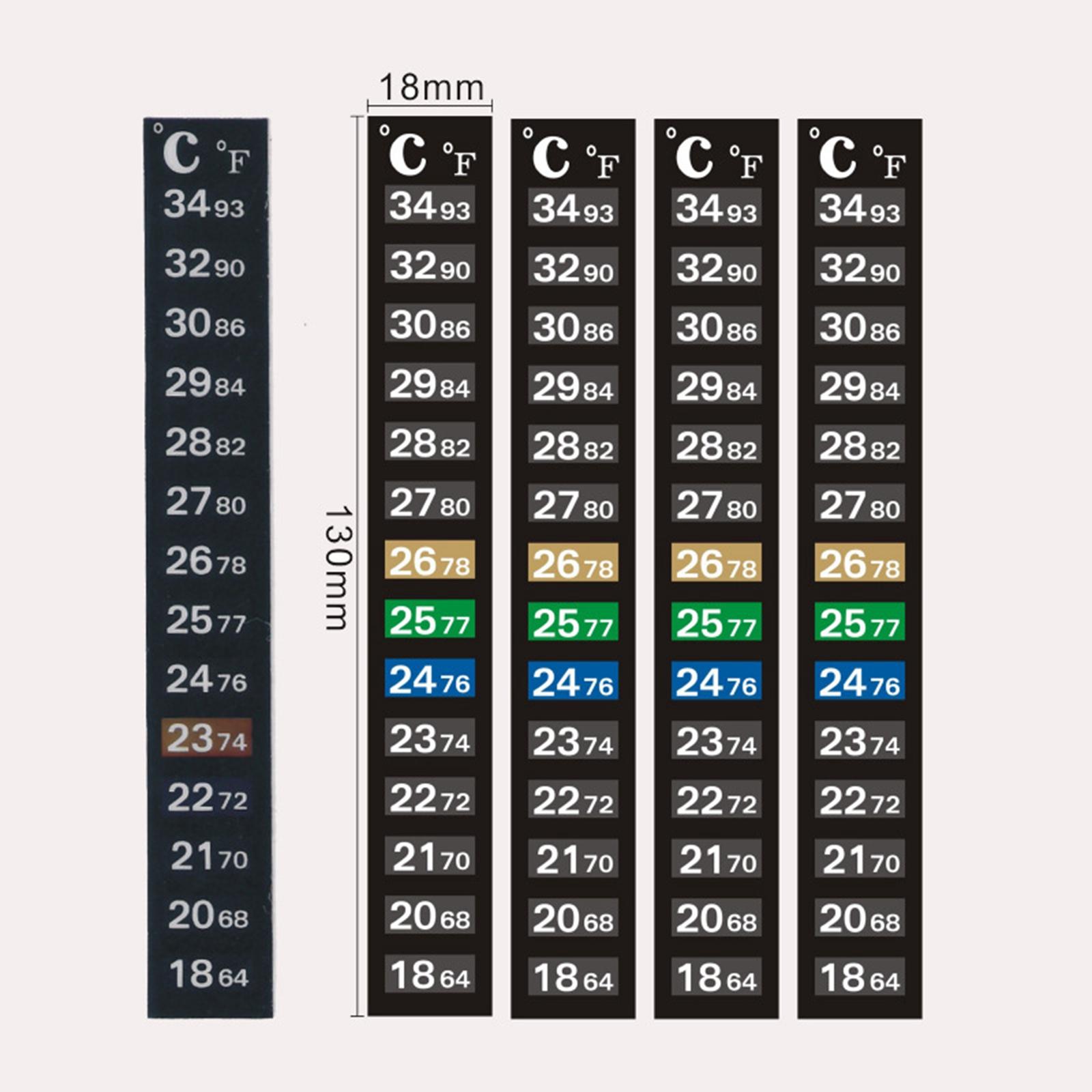แถบวัดอุณหภูมิตู้ปลา สติ๊กเกอร - Temperature Strip Thermometer บทวิจารณ์และราคา