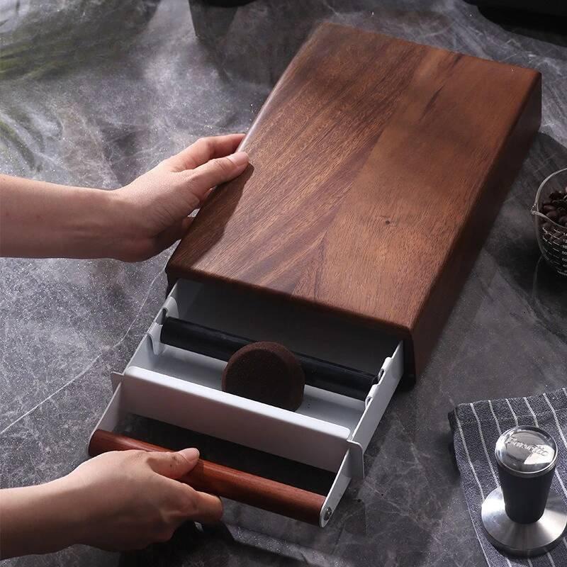 กล่องเคาะกากกาแฟวอลนัท กล่องใส - Coffee Knock Box บทวิจารณ์และราคา