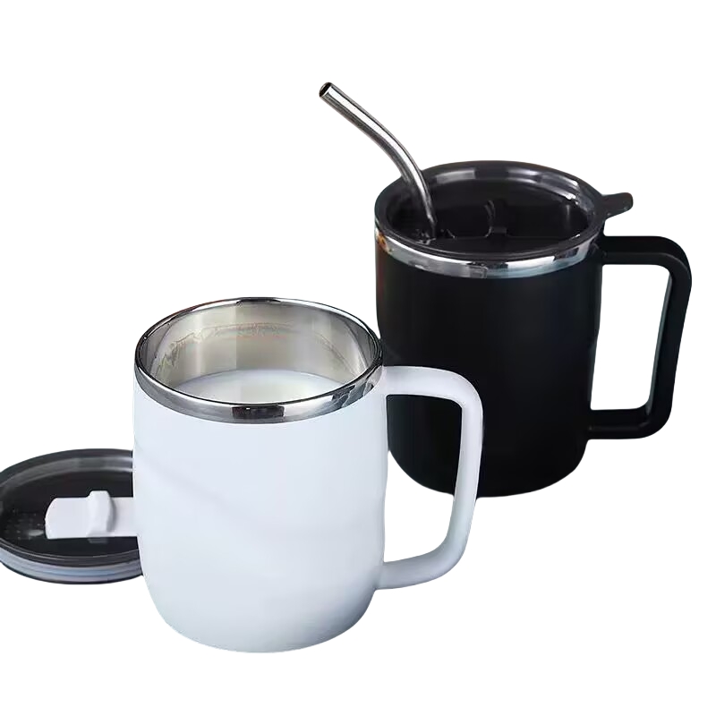 400ml ฉนวนแก้วกาแฟพร้อมฝาปิดเล - Coffee Equipment And Tools บทวิจารณ์และราคา