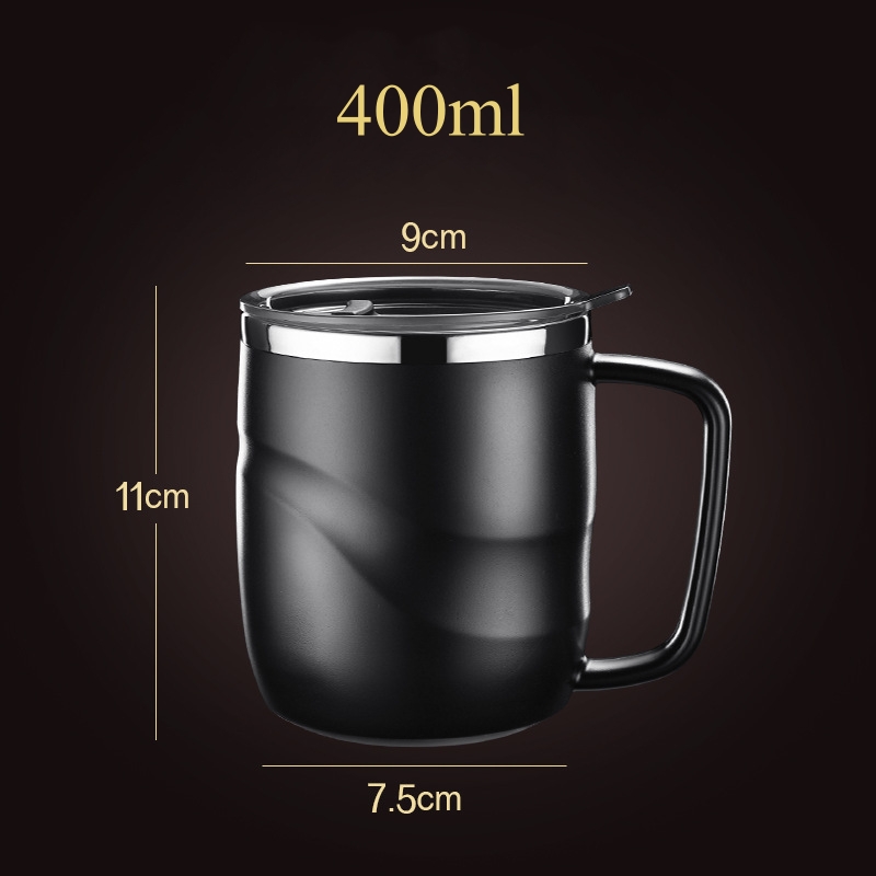 400ml ฉนวนแก้วกาแฟพร้อมฝาปิดเล - Coffee Equipment And Tools บทวิจารณ์และราคา
